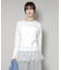 裾レースドッキングロングTシャツ