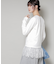 裾レースドッキングロングTシャツ