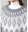 シャギーミックス求心柄ニットトップス