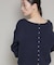 前後2wayセンターパール釦プルオーバーニット