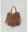 AULENTTI／スエードフリンジショルダーバッグ