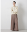 タックワイドカットジョーゼットパンツ