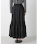 ティアード切り替えサテンギャザースカート