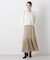 ティアード切り替えサテンギャザースカート