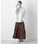 ティアード切り替えサテンギャザースカート