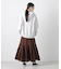 ティアード切り替えサテンギャザースカート