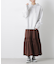 ティアード切り替えサテンギャザースカート