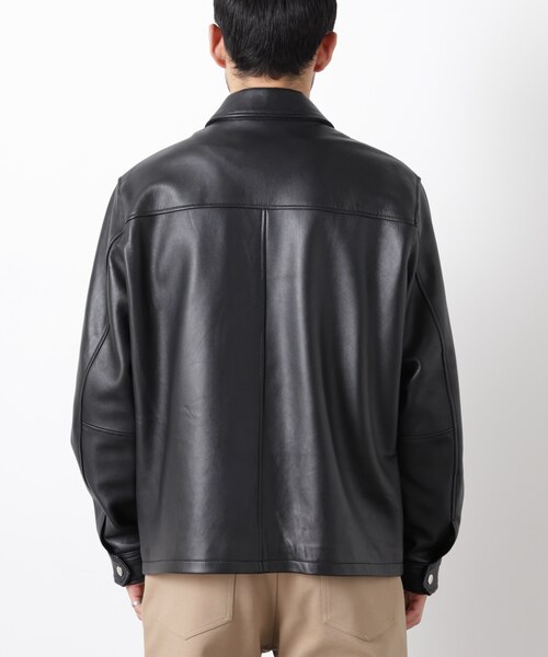 レザーシングルライダースジャケット｜ナノ・ユニバースの通販｜&mall