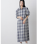 オンブレーツイルチェックシャツワンピース