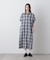 オンブレーツイルチェックシャツワンピース