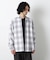 ビッグドレープチェックシャツ 長袖