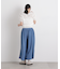 テンセルデニムギャザーワイドパンツ(セットアップ可)