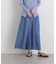 テンセルデニムギャザーワイドパンツ(セットアップ可)
