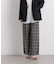 チェックイージーワイドパンツ