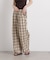 チェックイージーワイドパンツ