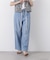 ウエストドロストワイドデニムパンツ