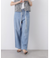 ウエストドロストワイドデニムパンツ