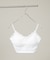 レースジャガードカップ取り外しクロップドキャミソール