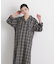 チェックポケットワイドシャツワンピース