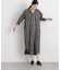 チェックポケットワイドシャツワンピース