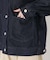 ノーカラーデニムジャケット