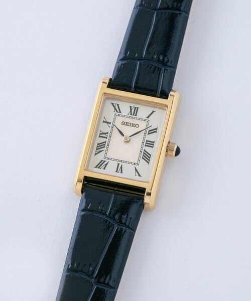 SEIKO／セイコー コラボレーション スクエア ゴールド×ブラック｜ナノ