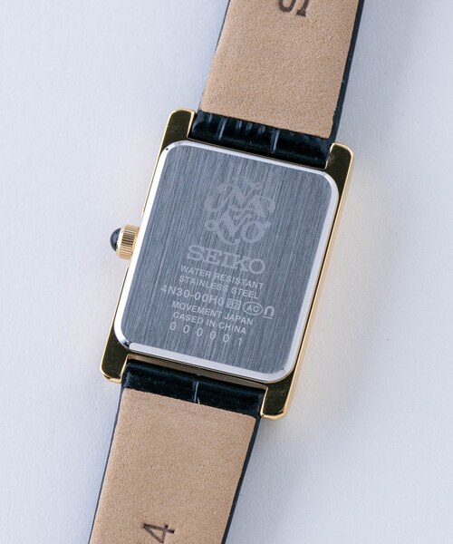 SEIKO／セイコー コラボレーション スクエア ゴールド×ブラック｜ナノ