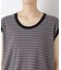 ボーダーテレコワイドノースリーブトップス
