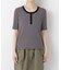 ボーダーテレコヘンリーネックTシャツ