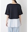 異素材ペプラムカットソー