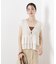 シャーリング楊柳ティアードフリルブラウス