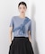 ラメリブカットクルーネックTシャツ