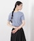 ラメリブカットクルーネックTシャツ