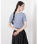 ラメリブカットクルーネックTシャツ