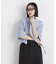 ドビーストライプクロップド半袖シャツ(セットアップ可)