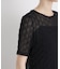 シアーカットクルーネックトップス