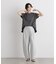 タフタコンビバックギャザーデザインカットトップス
