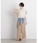 タフタコンビバックギャザーデザインカットトップス