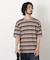 コーマコットンランダムボーダーTシャツ