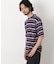 コーマコットンランダムボーダーTシャツ