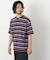コーマコットンランダムボーダーTシャツ