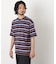 コーマコットンランダムボーダーTシャツ