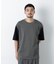 2トーンシルケット切り替えTシャツ 半袖