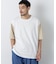 2トーンシルケット切り替えTシャツ 半袖