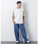 2トーンシルケット切り替えTシャツ 半袖