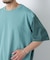 2トーンシルケット切り替えTシャツ 半袖