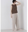 リネンライクワンタックセンタープレスパンツ(セットアップ可)