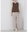 リネンライクワンタックセンタープレスパンツ(セットアップ可)