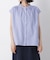カットサッカーフレンチスリーブギャザーブラウス(セットアップ可)