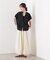 バックフレアヨークフレンチスリーブブラウス